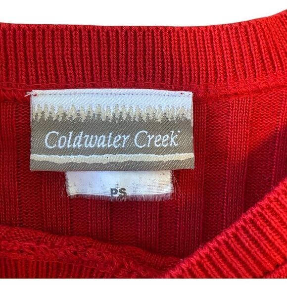 Coldwater Creek Women’s PS Red Sweater Dress Ribbed Long Sleeve EUC - Picture 4 of 9